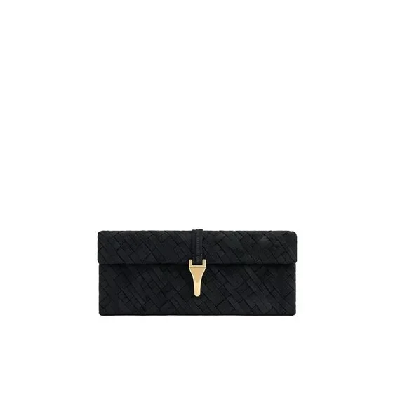 JW PEI Zaria woven suede women's clutch shoulder bag - Black - Picture 2 of 12